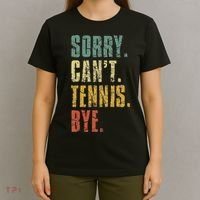 Sorry Cant Tennis Bye Funny Vintage Retro Tennis Player T-Shirt thumb 4