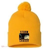 Storm Chaser Tornado Picture Weather Meteorologist Pom Pom 12in Knit Beanie thumb 0