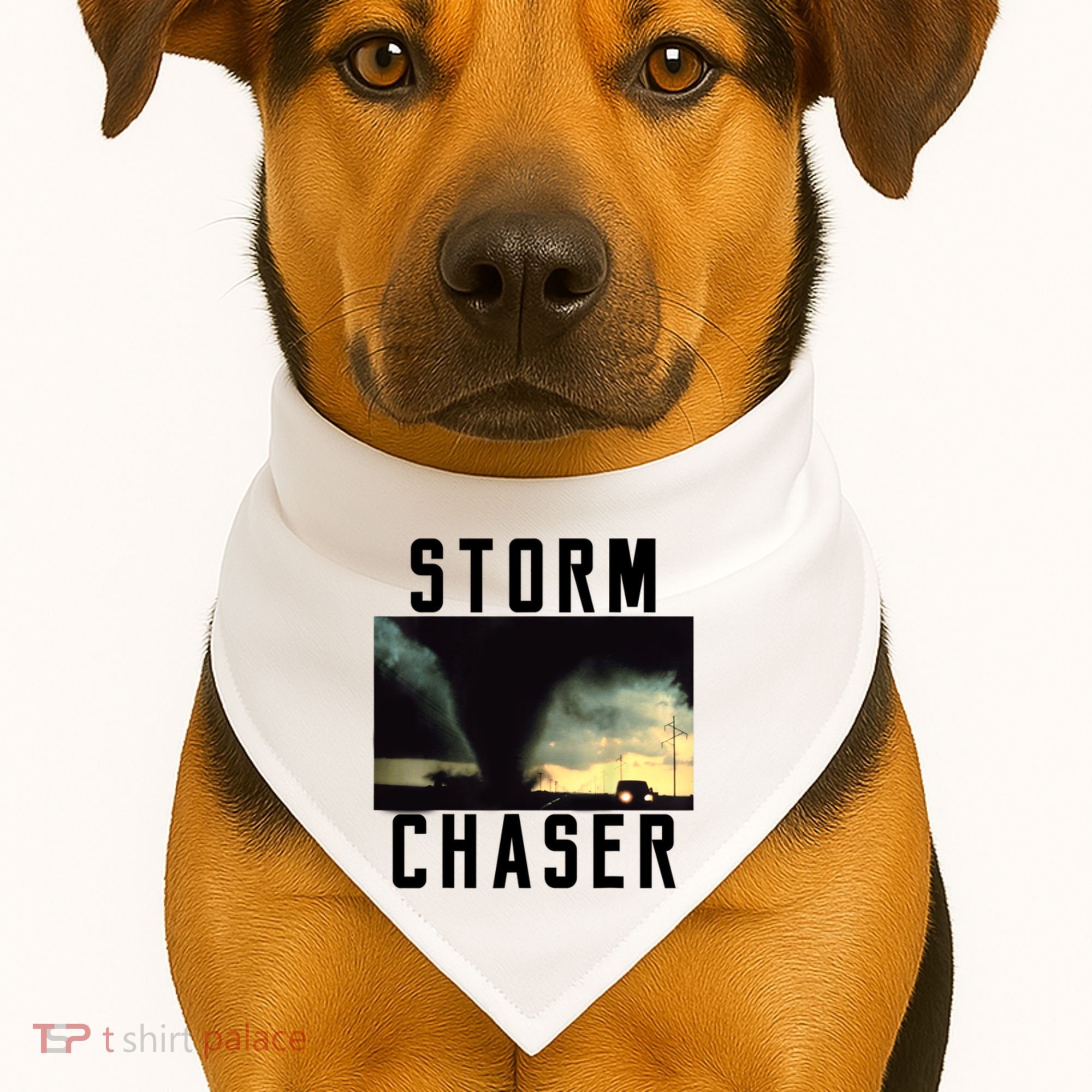 Storm Chaser Tornado Picture Weather Meteorologist USA-Made Doggie Bandana