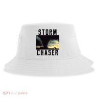 Storm Chaser Tornado Picture Weather Meteorologist Sustainable Bucket Hat thumb 0
