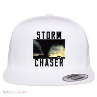 Storm Chaser Tornado Picture Weather Meteorologist Flat Bill Trucker Hat thumb 0