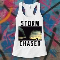Storm Chaser Tornado Picture Weather Meteorologist Women's Tank Top thumb 3