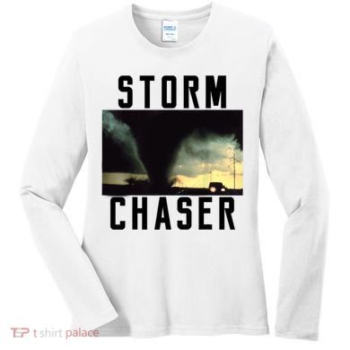 Storm Chaser Tornado Picture Weather Meteorologist Women's Long Sleeve Shirt