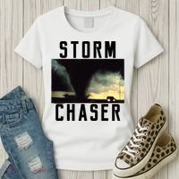 Storm Chaser Tornado Picture Weather Meteorologist Women's T-Shirt thumb 3