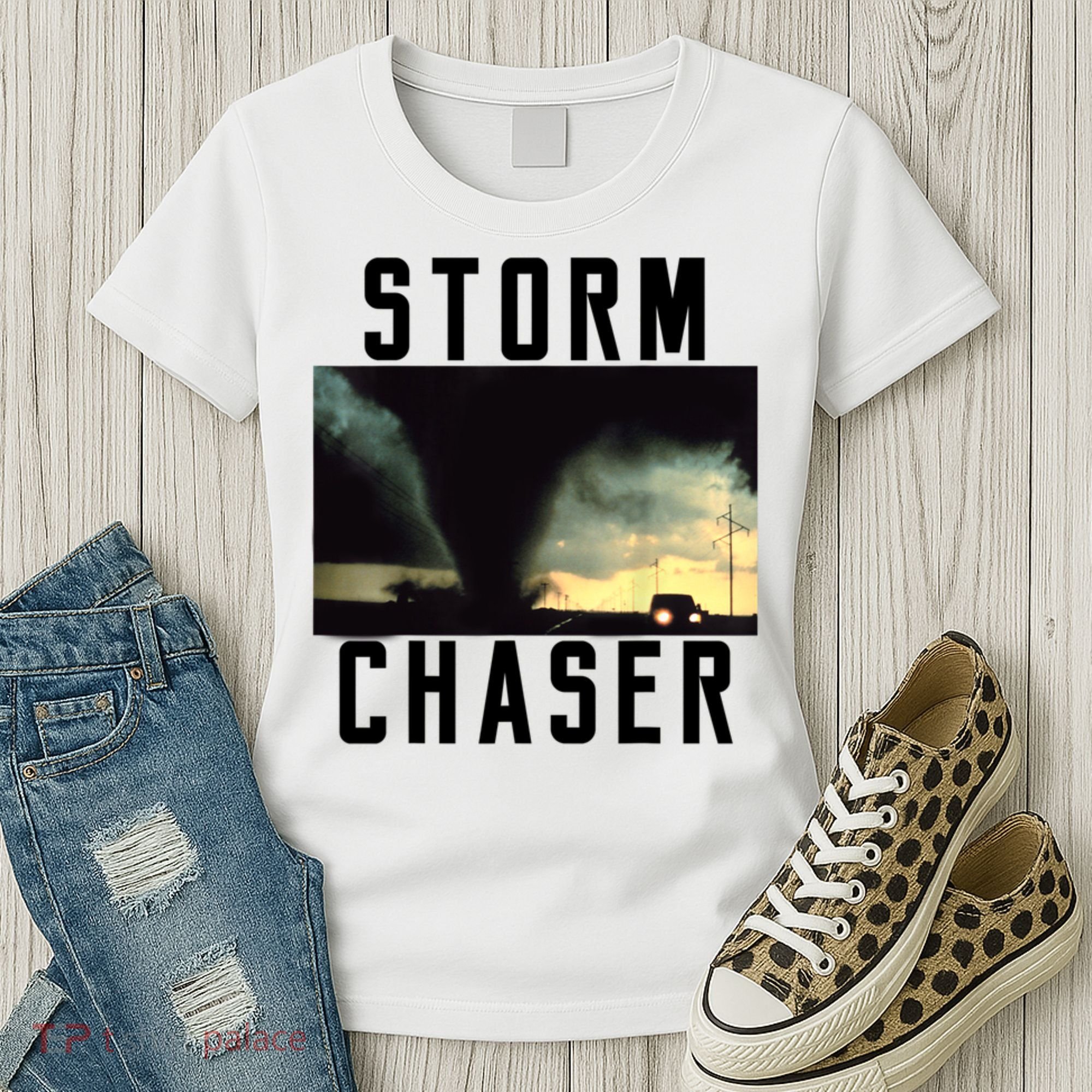 Storm Chaser Tornado Picture Weather Meteorologist Women's T-Shirt
