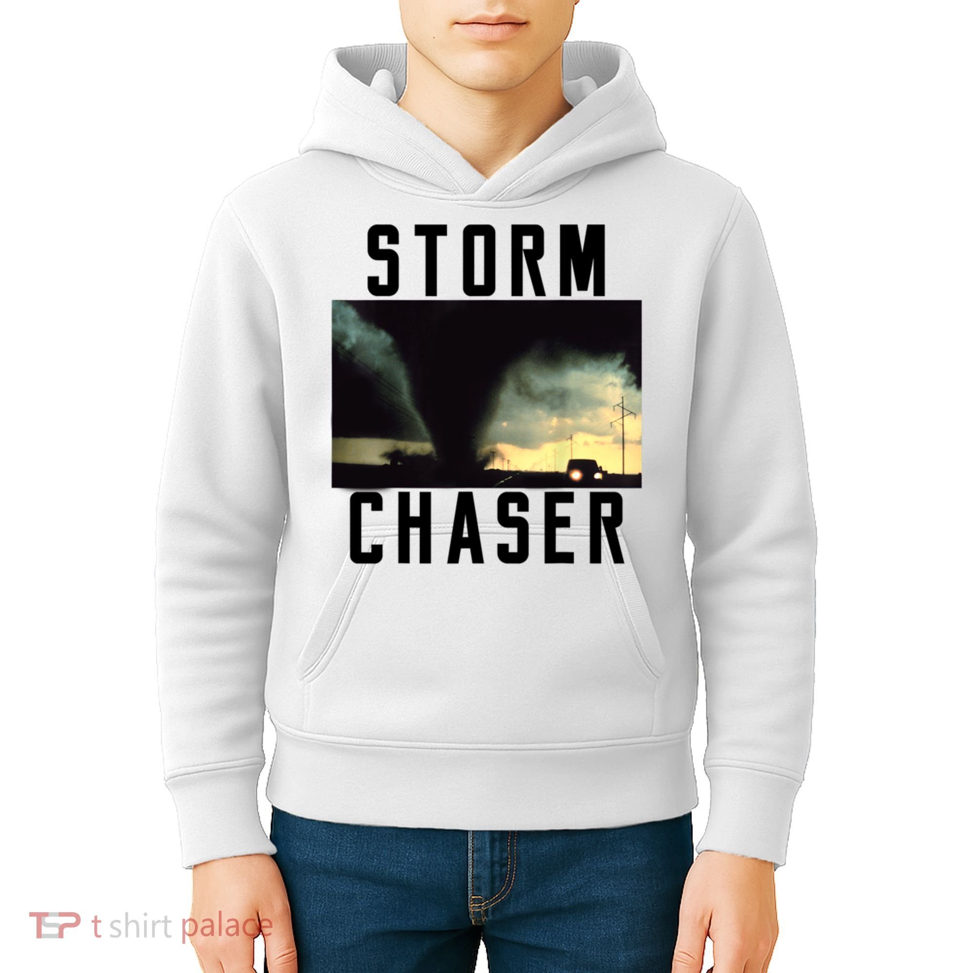 Storm Chaser Tornado Picture Weather Meteorologist Kids Hoodie