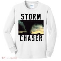 Storm Chaser Tornado Picture Weather Meteorologist Kids Long Sleeve Shirt thumb 0