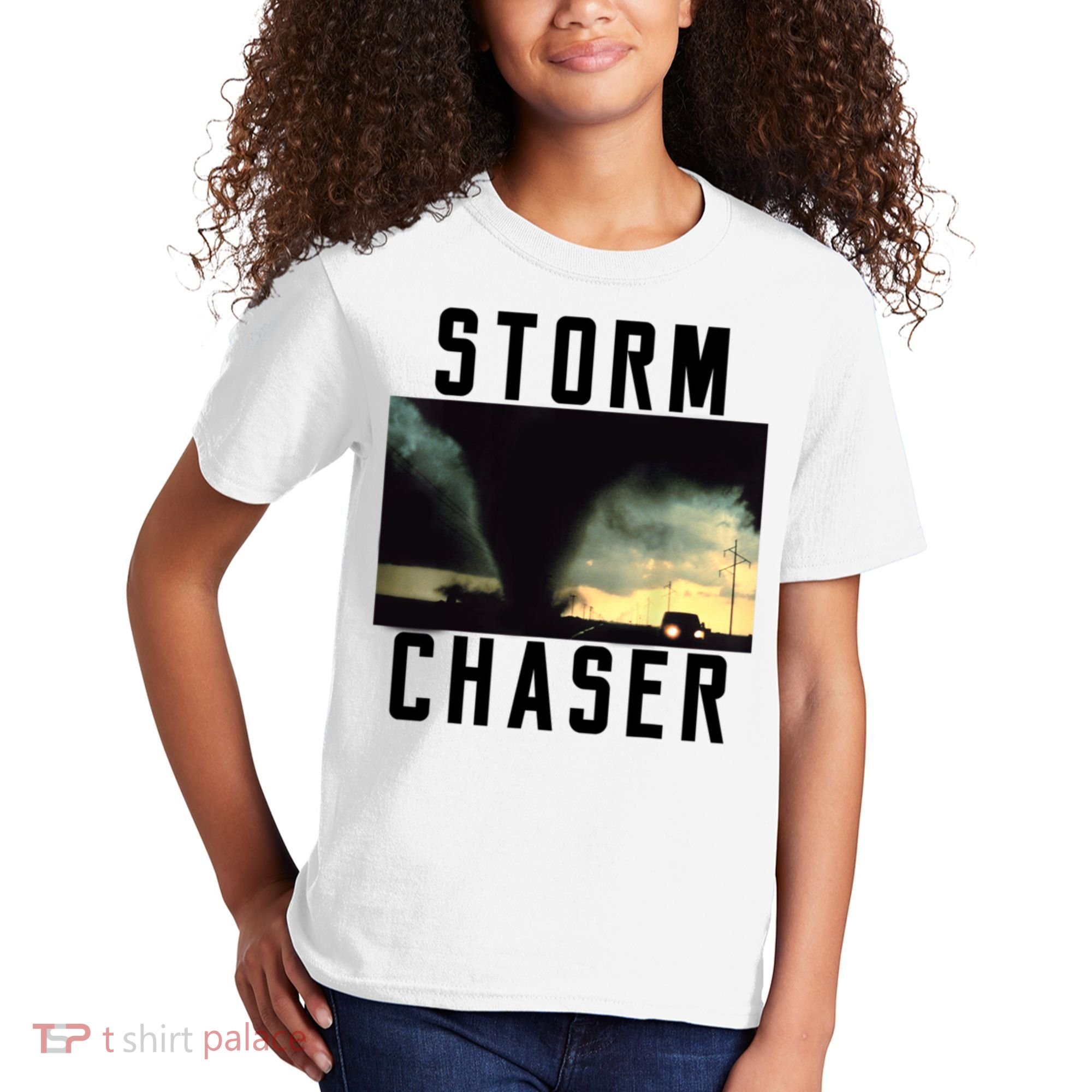 Storm Chaser Tornado Picture Weather Meteorologist Kids T-Shirt