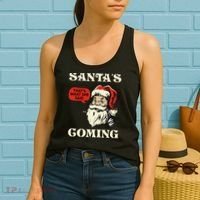 Santa's Coming That's What She Said Christmas Women's Tank Top thumb 2