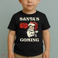 Santa's Coming That's What She Said Christmas Toddler T-Shirt thumb 2