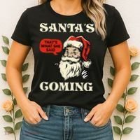 Santa's Coming That's What She Said Christmas Women's T-Shirt thumb 2