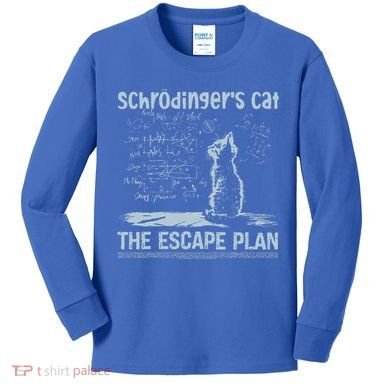 SchröDingers Cat The Escape Plan Kids Long Sleeve Shirt