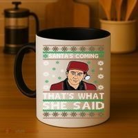 Santa's Coming That's What She Said Christmas Gift Coffee Mug thumb 4