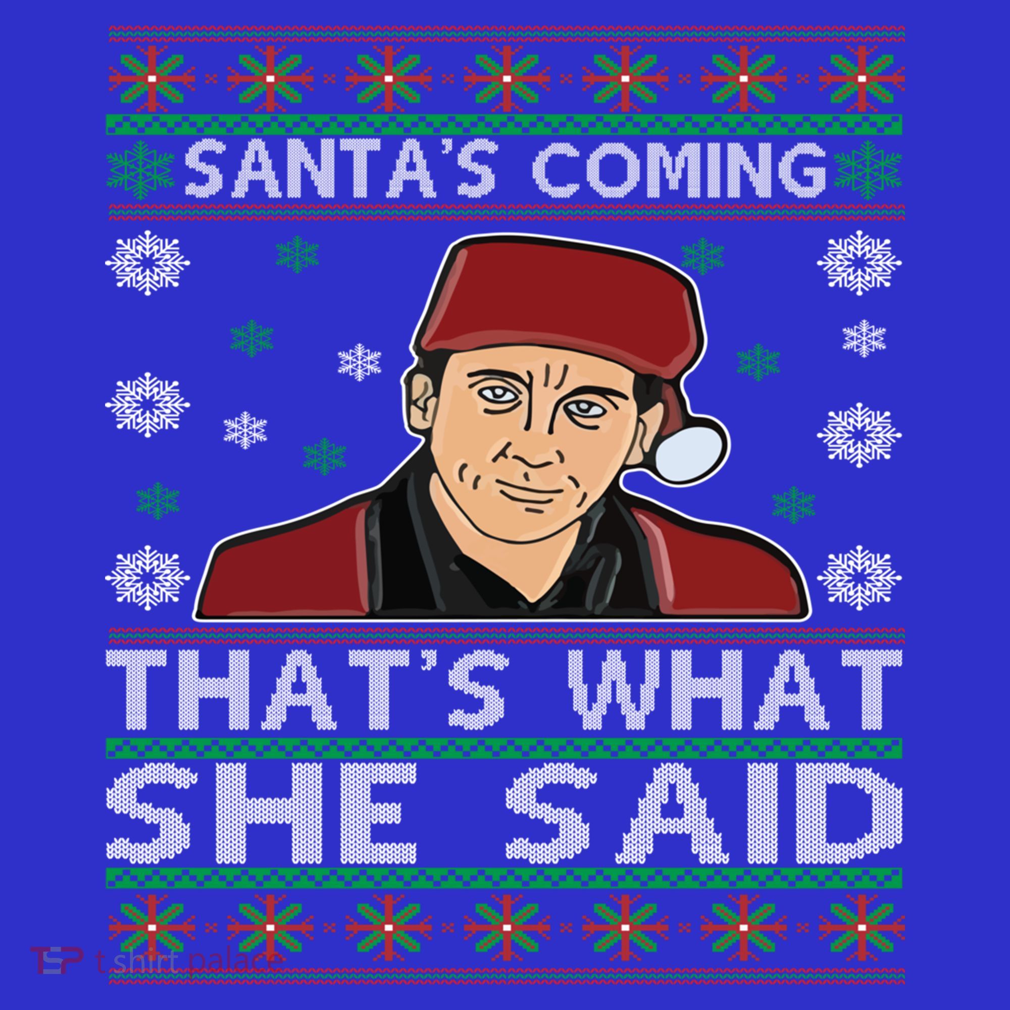 Santa's Coming That's What She Said Christmas Gift Coaster
