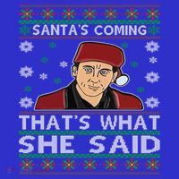 Santa's Coming That's What She Said Christmas Gift Women's Tank Top thumb 5