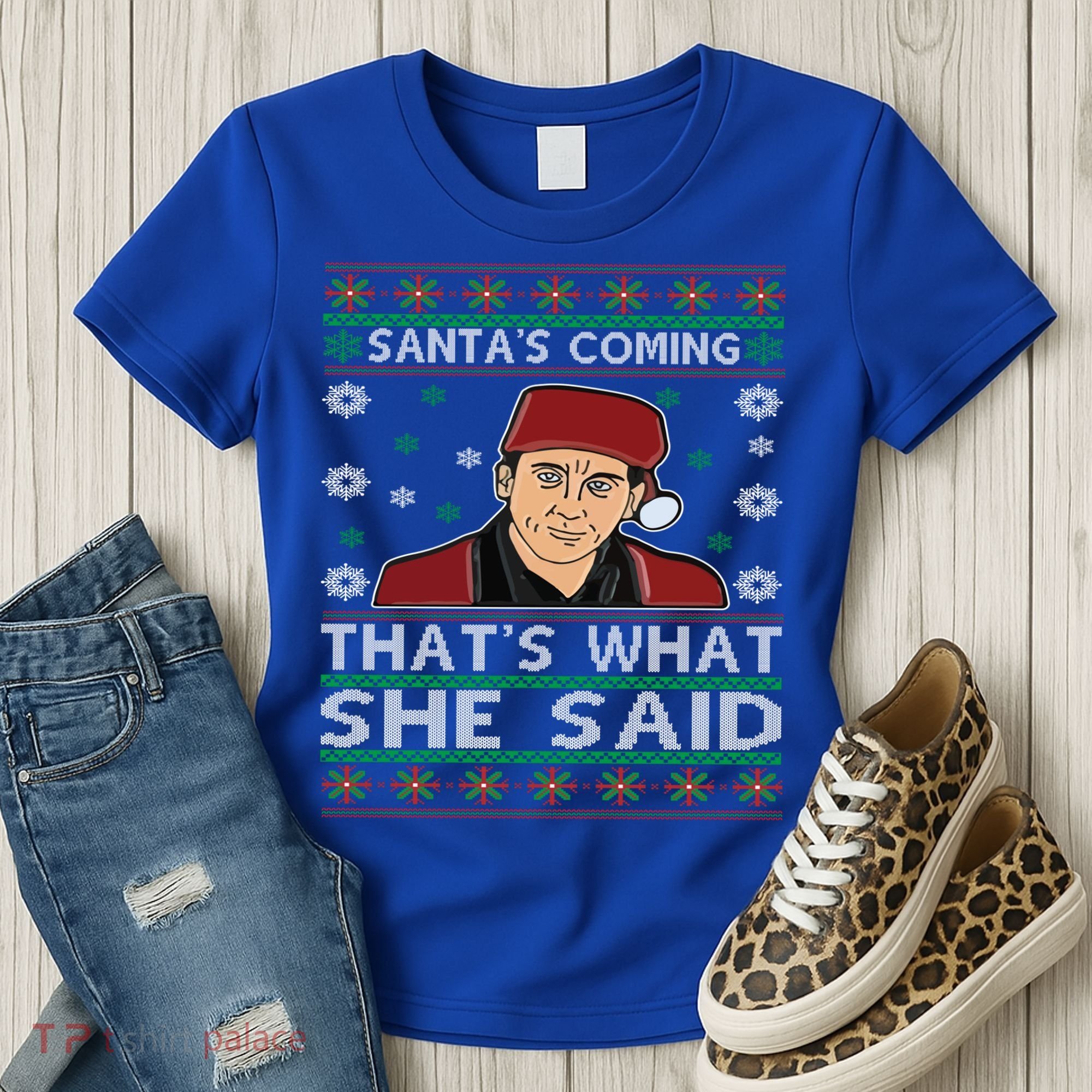 Santa's Coming That's What She Said Christmas Gift Women's T-Shirt