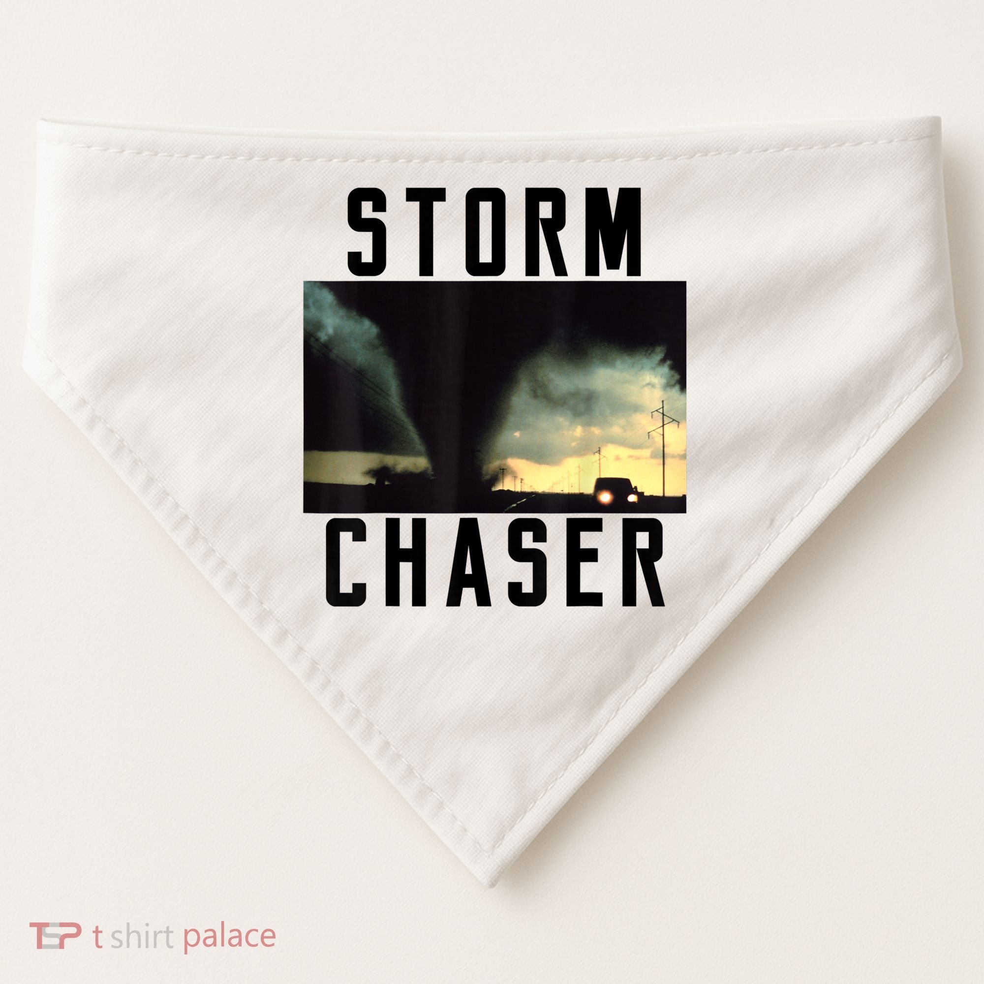 Storm Chaser Tornado Picture Gift Weather Meteorologist Gift USA-Made Doggie Bandana