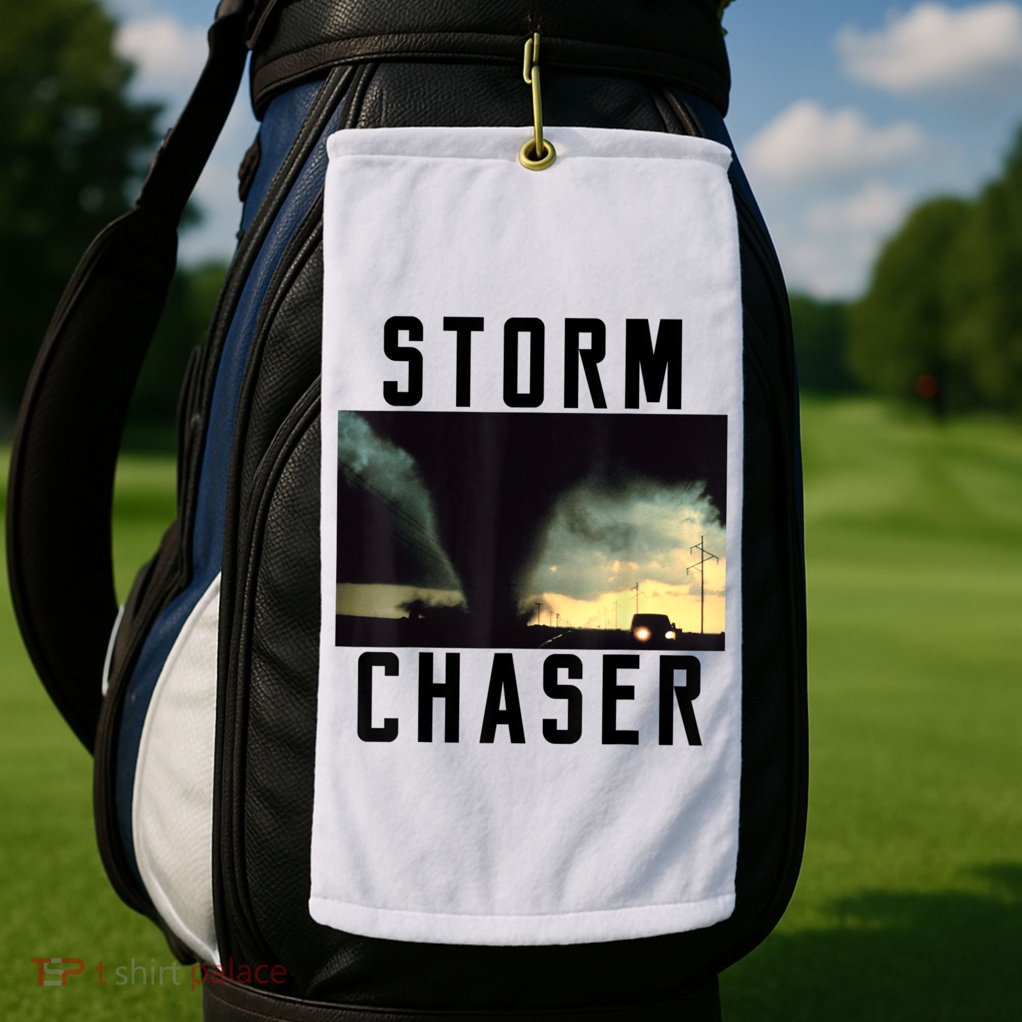 Storm Chaser Tornado Picture Gift Weather Meteorologist Gift Golf Towel