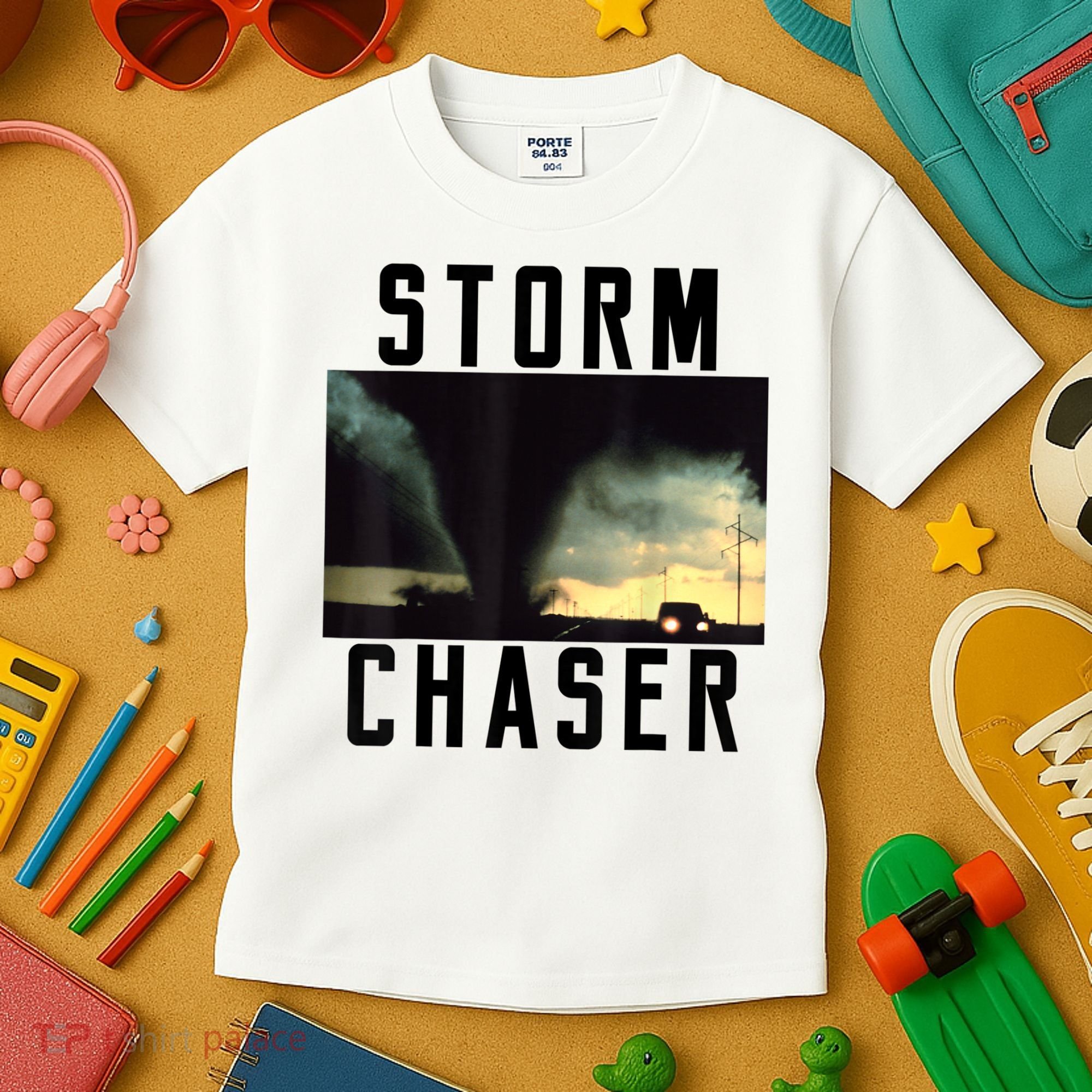Storm Chaser Tornado Picture Gift Weather Meteorologist Gift Kids T-Shirt