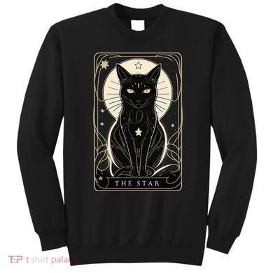 Star Cat Tarot Card Graphic For Tarot Cat Lovers Sweatshirt
