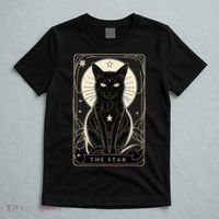 Star Cat Tarot Card Graphic For Tarot Cat Lovers T-Shirt thumb 5