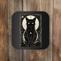Star Cat Tarot Card Graphic For Tarot Cat Lovers Coaster thumb 0