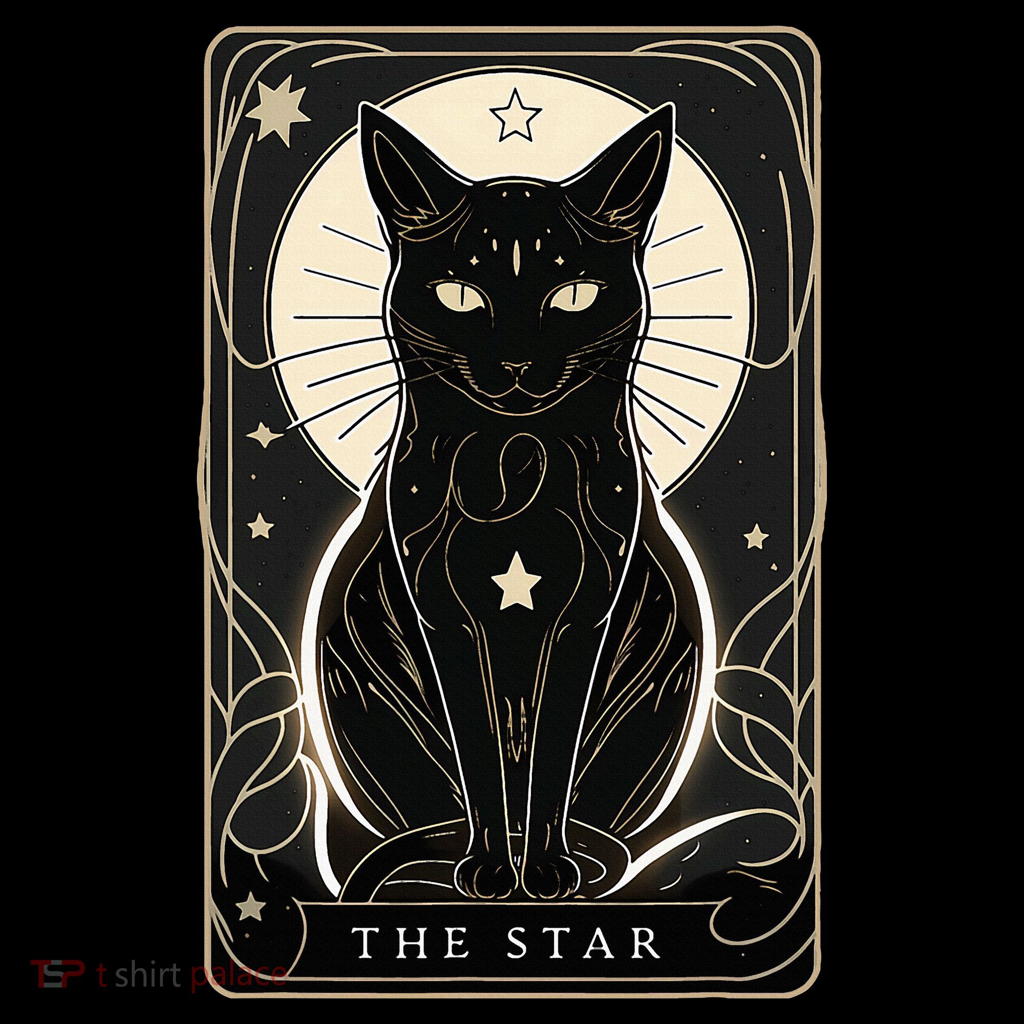 Star Cat Tarot Card Graphic For Tarot Cat Lovers Women's Hoodie