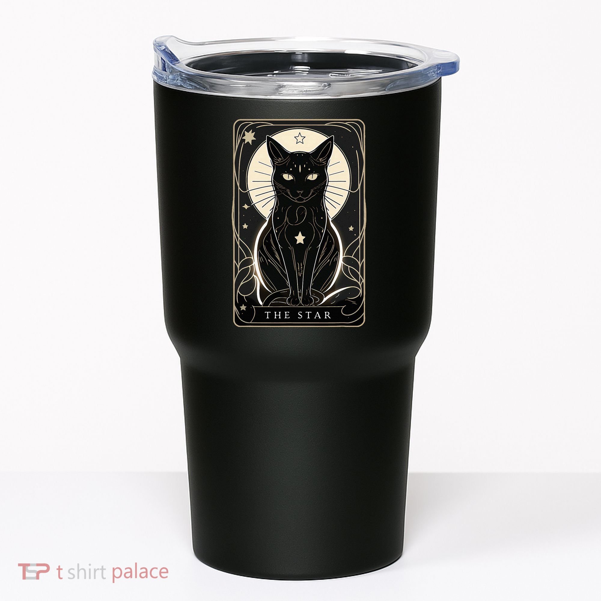 Star Cat Tarot Card Graphic For Tarot Cat Lovers Tumbler