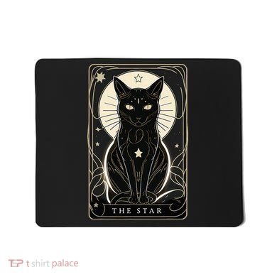 Star Cat Tarot Card Graphic For Tarot Cat Lovers Mousepad