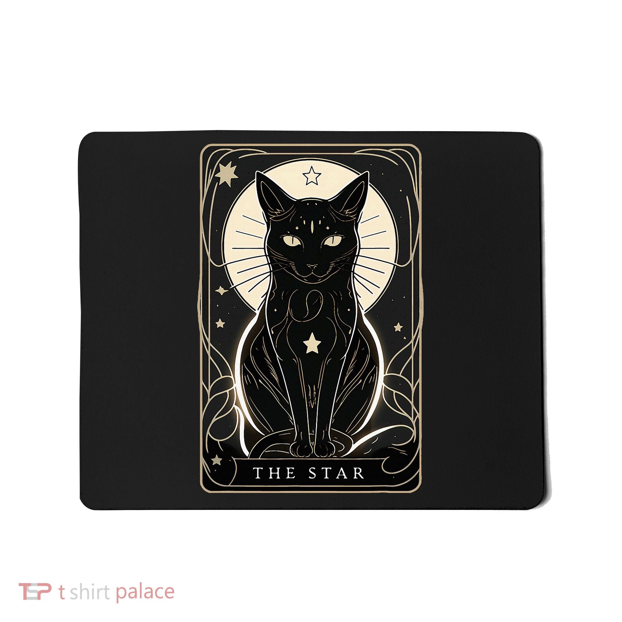 Star Cat Tarot Card Graphic For Tarot Cat Lovers Mousepad