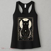 Star Cat Tarot Card Graphic For Tarot Cat Lovers Women's Tank Top thumb 3