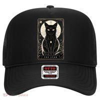 Star Cat Tarot Card Graphic For Tarot Cat Lovers Hat thumb 0