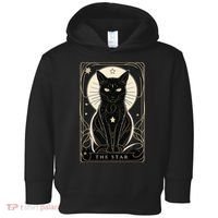 Star Cat Tarot Card Graphic For Tarot Cat Lovers Toddler Hoodie thumb 0