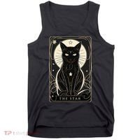 Star Cat Tarot Card Graphic For Tarot Cat Lovers Tank Top thumb 0
