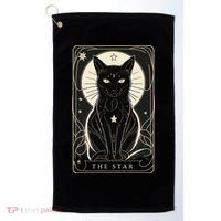 Star Cat Tarot Card Graphic For Tarot Cat Lovers Golf Towel thumb 0