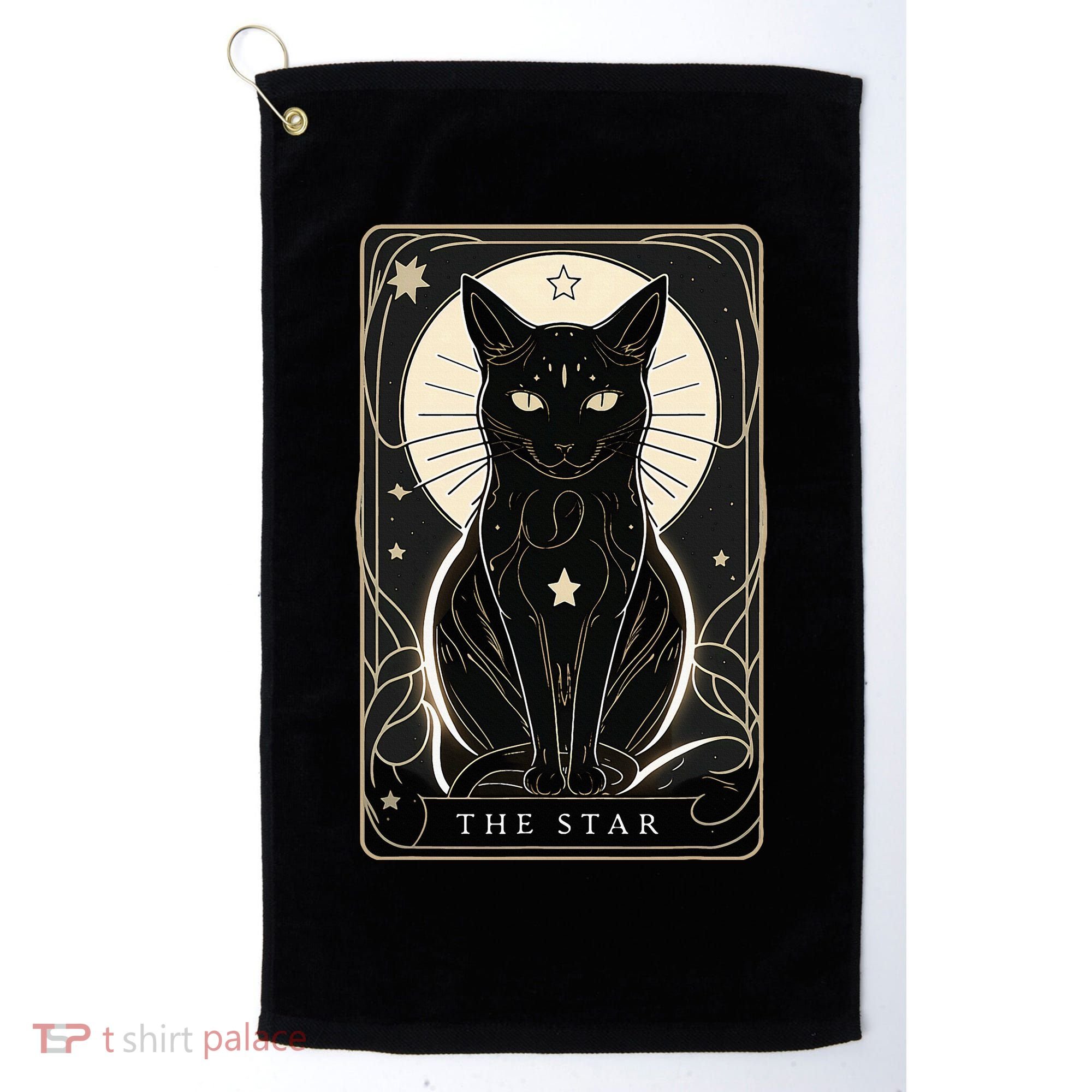Star Cat Tarot Card Graphic For Tarot Cat Lovers Golf Towel