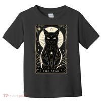 Star Cat Tarot Card Graphic For Tarot Cat Lovers Toddler T-Shirt thumb 0