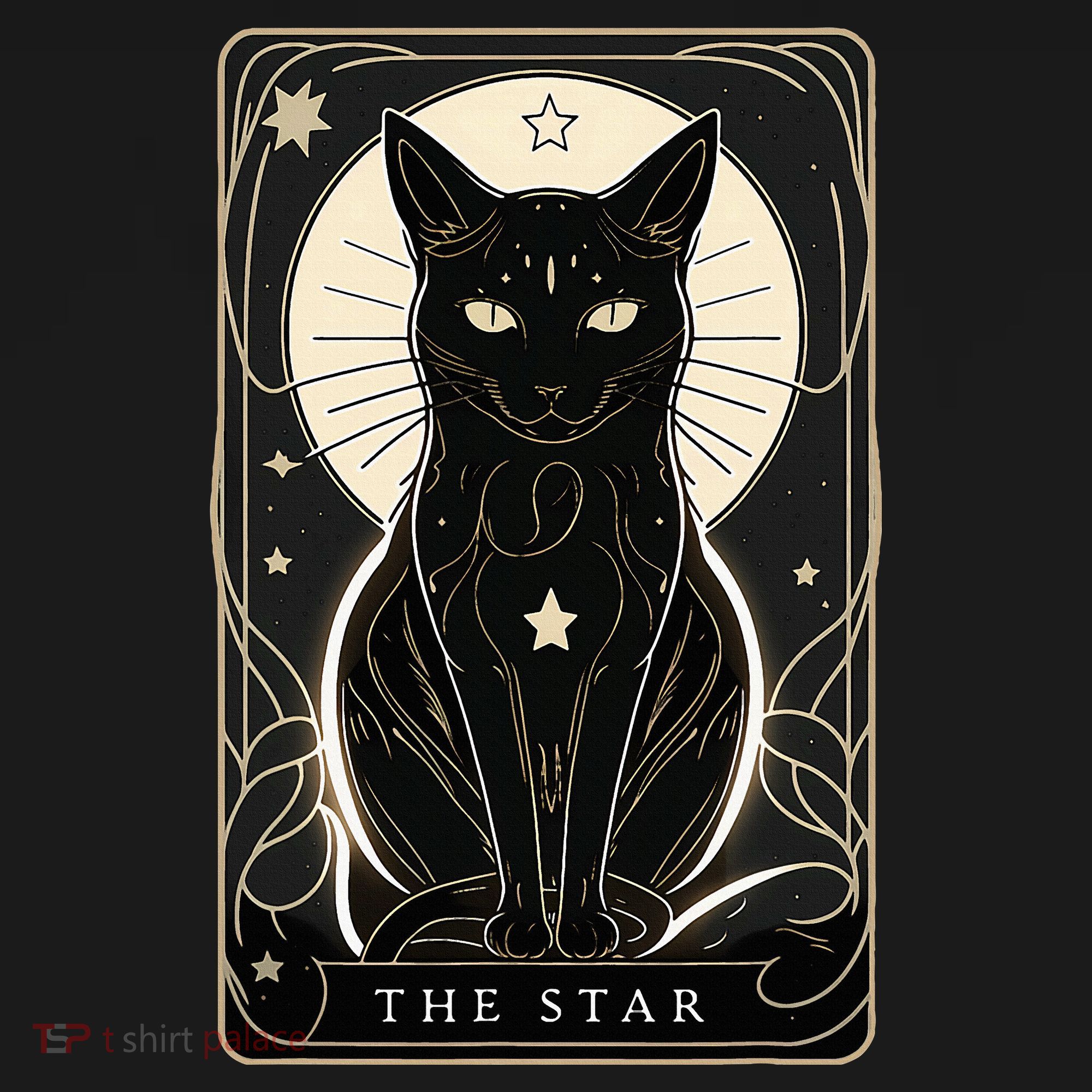 Star Cat Tarot Card Graphic For Tarot Cat Lovers Kids Sweatshirt