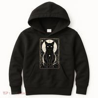 Star Cat Tarot Card Graphic For Tarot Cat Lovers Kids Hoodie thumb 0