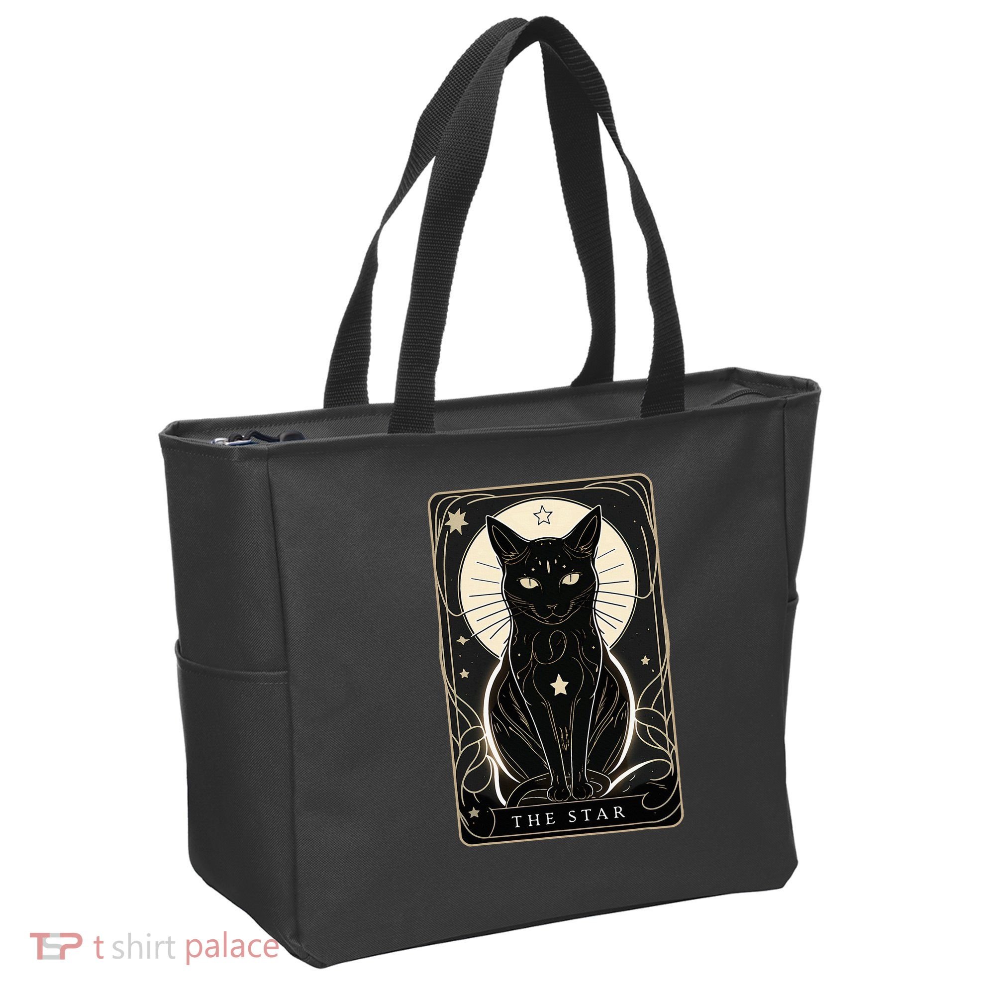 Star Cat Tarot Card Graphic For Tarot Cat Lovers Tote Bag