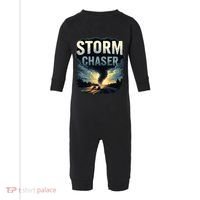 Storm Chaser Tornado Picture Weather Meteorologist Infant Fleece One Piece thumb 0