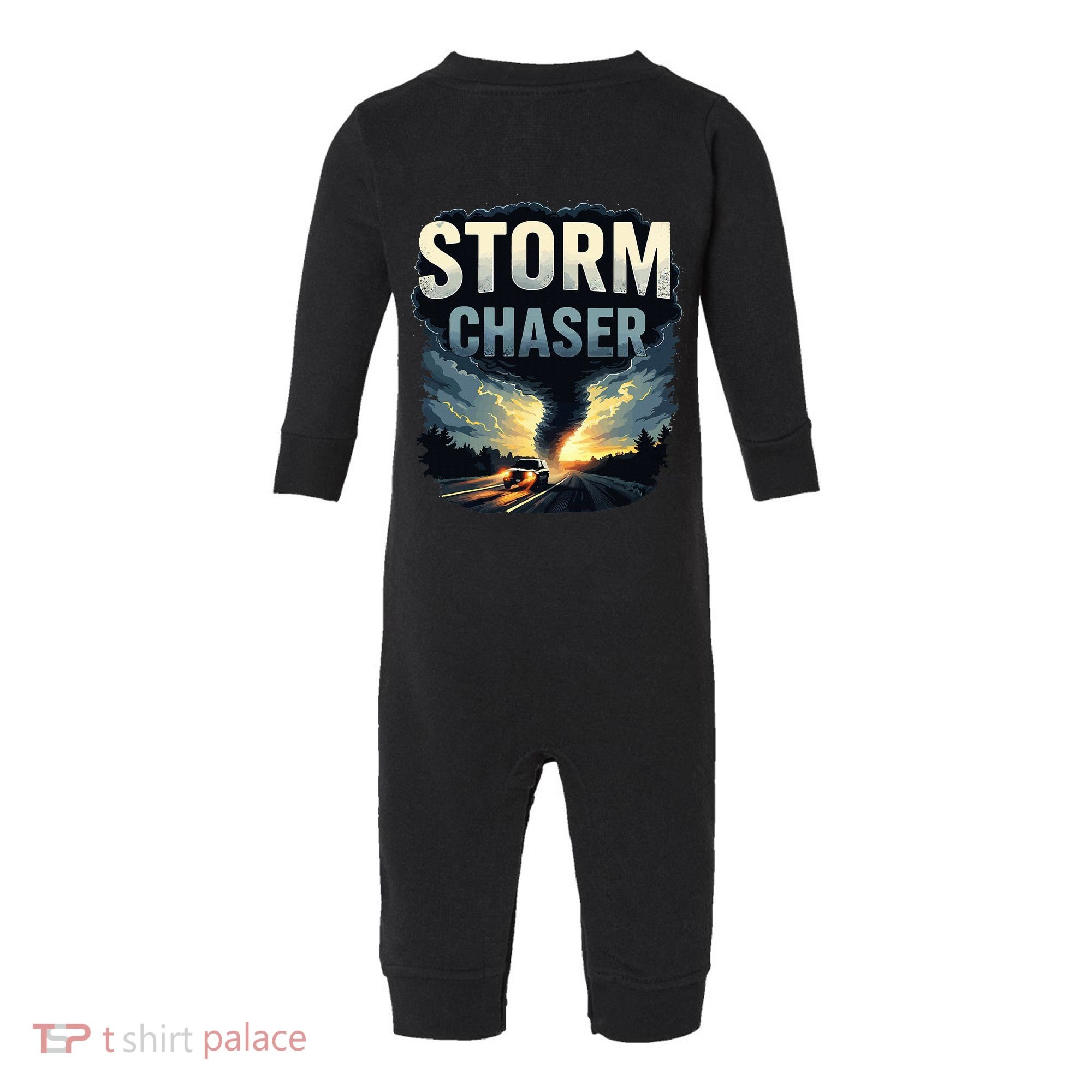 Storm Chaser Tornado Picture Weather Meteorologist Infant Fleece One Piece