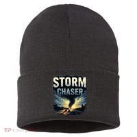 Storm Chaser Tornado Picture Weather Meteorologist Sustainable Knit Beanie thumb 0