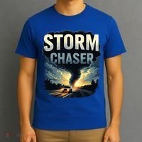 Storm Chaser Tornado Picture Weather Meteorologist T-Shirt thumb 3