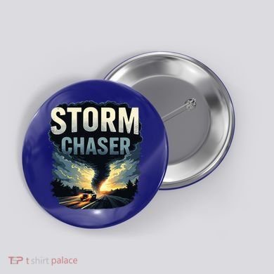 Storm Chaser Tornado Picture Weather Meteorologist Button