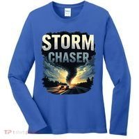 Storm Chaser Tornado Picture Weather Meteorologist Women's Long Sleeve Shirt thumb 0