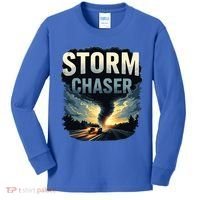Storm Chaser Tornado Picture Weather Meteorologist Kids Long Sleeve Shirt thumb 0
