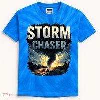 Storm Chaser Tornado Picture Weather Meteorologist Kids Tie-Dye T-Shirt thumb 0