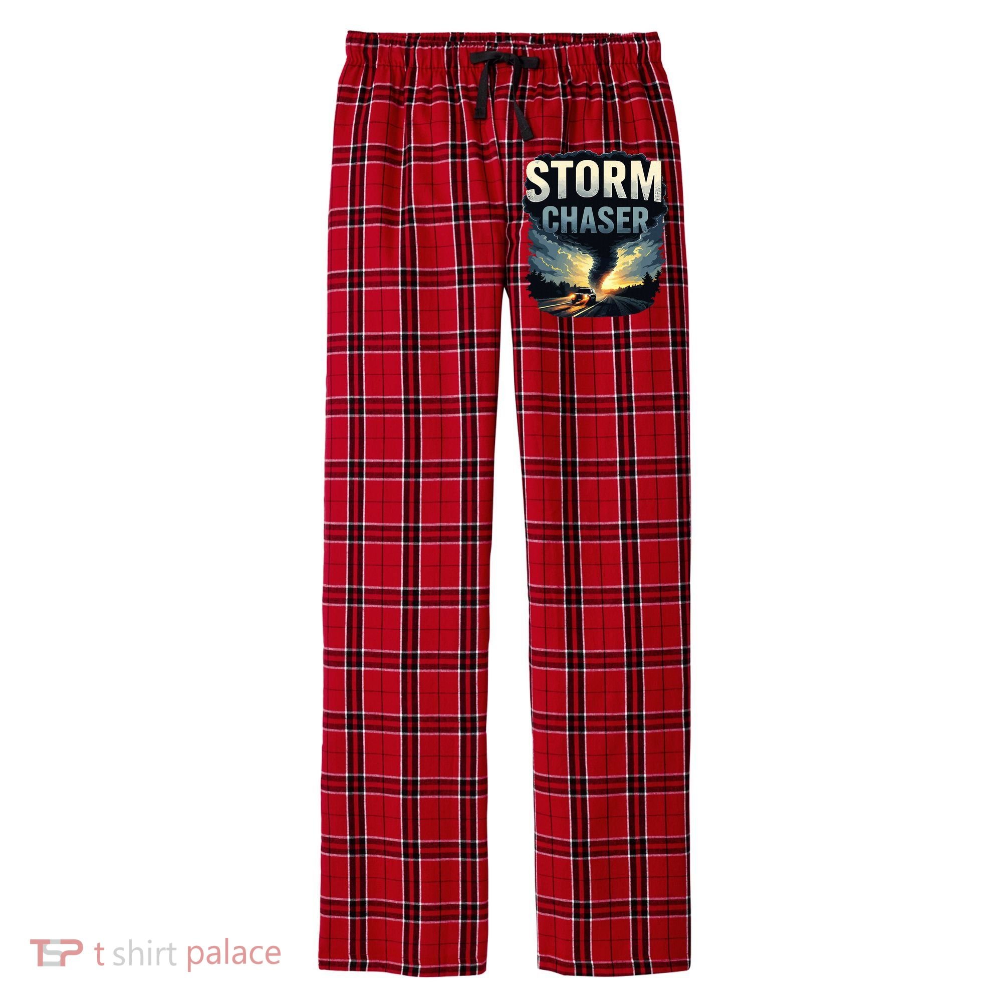 Storm Chaser Tornado Picture Weather Meteorologist Men's Flannel Plaid Pajama Pants