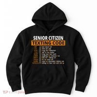 Senior Citizen Texting Code Funny Hoodie thumb 0